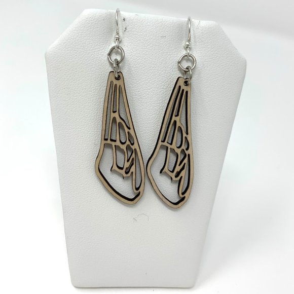 Beautiful Bee Wing Earrings - Cream - Picture 2 of 5